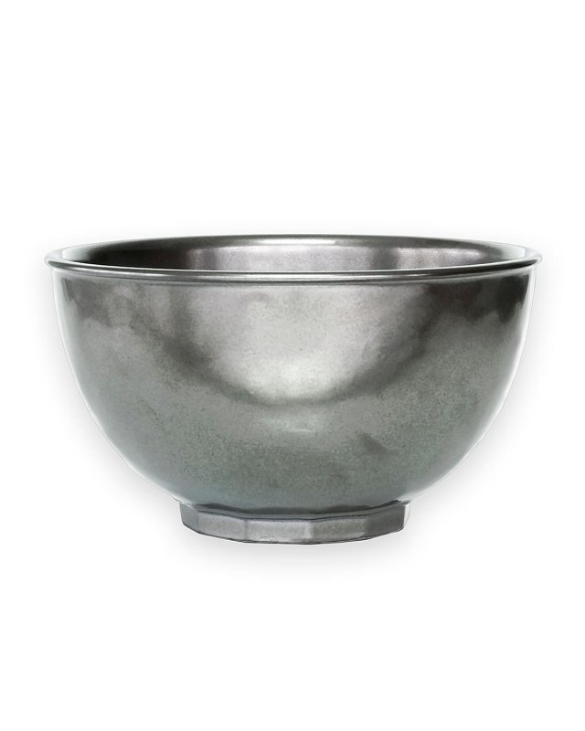 Pewter Stoneware Cereal/Ice Cream Bowl